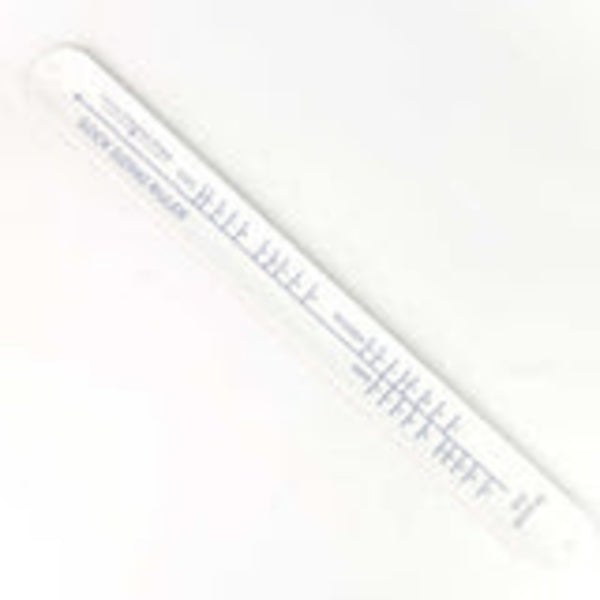 Twice Sheared Sheep Sock Sizing Ruler White