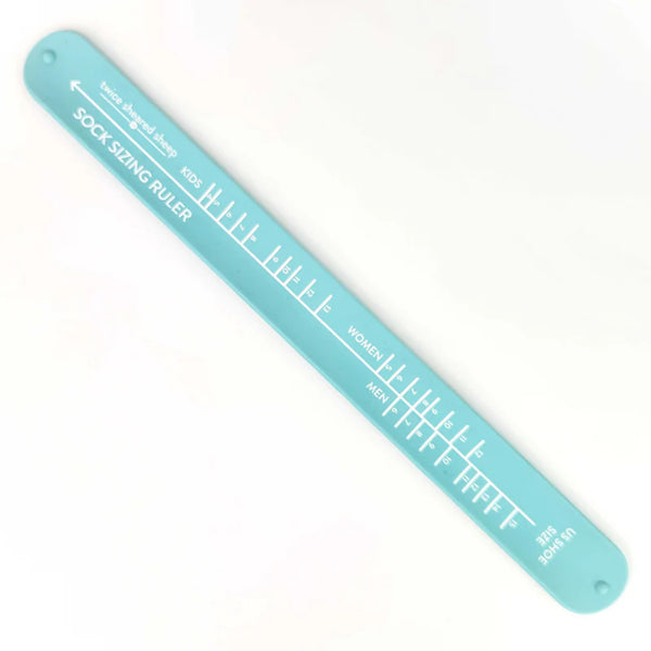 Twice Sheared Sheep Sock Sizing Ruler Sea Glass