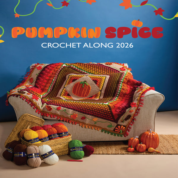 (Pre-Order) PUMPKIN SPICE CAL BLANKET CROCHET ALONG - OFFICIAL YARN PACK