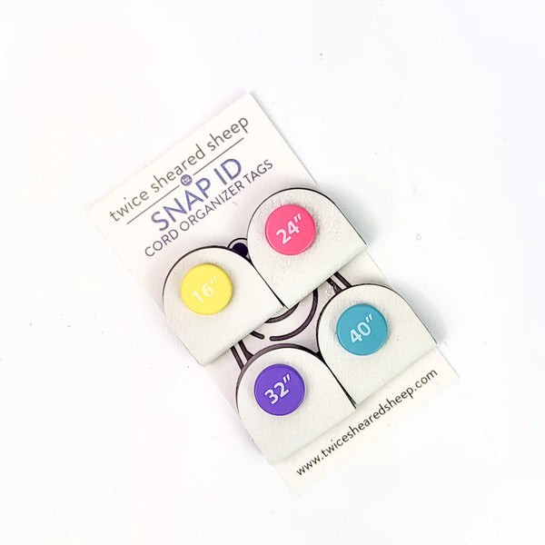 Twice Sheared Sheep Snap ID Cord Organizer Tags (Numbered)