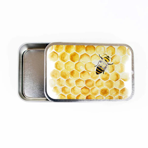 Twice Sheared Sheep Honey Bee Stitch Marker Storage Tin (large)