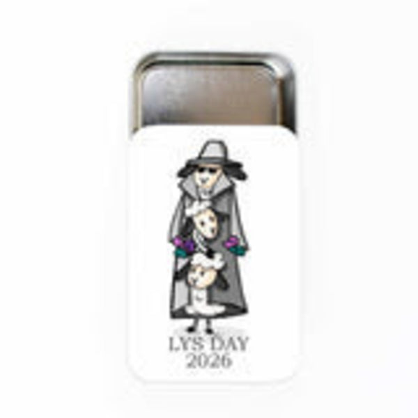 Twice Sheared Sheep LYS Day Exclusive Stitch Marker Storage Tin