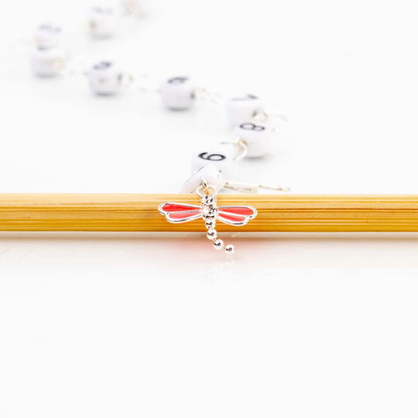Twice Sheared Sheep, Pink Dragonfly Chain Row Chain Counter Medium