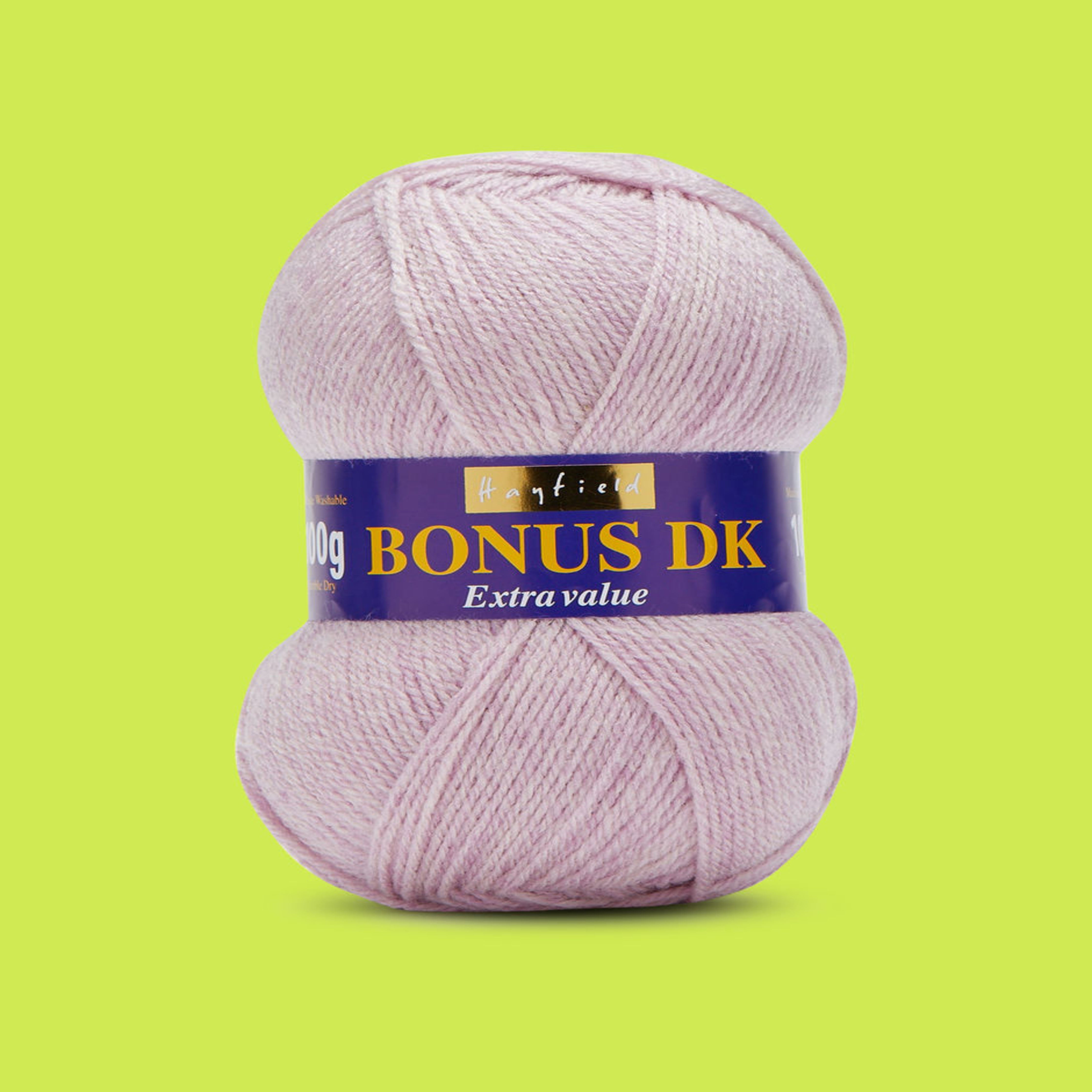 Gomitolo Hayfield Bonus DK 0550 Neon Yellow 100g – Filato Acrilico 100%, 280 Metri, Per Maglia E Uncinetto, Lavabile In Lavatrice