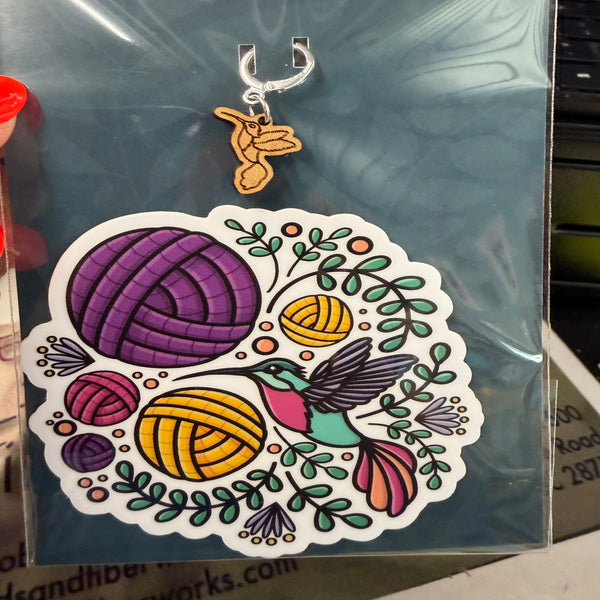 HapBee NC Yarn Tour custom marker & Sticker
