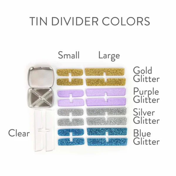 Twice Sheared Sheep Storage Tin Dividers (small) clear