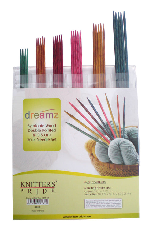 Knitter's Pride Dp Dreamz Wood Sock Needle Set 6 inch